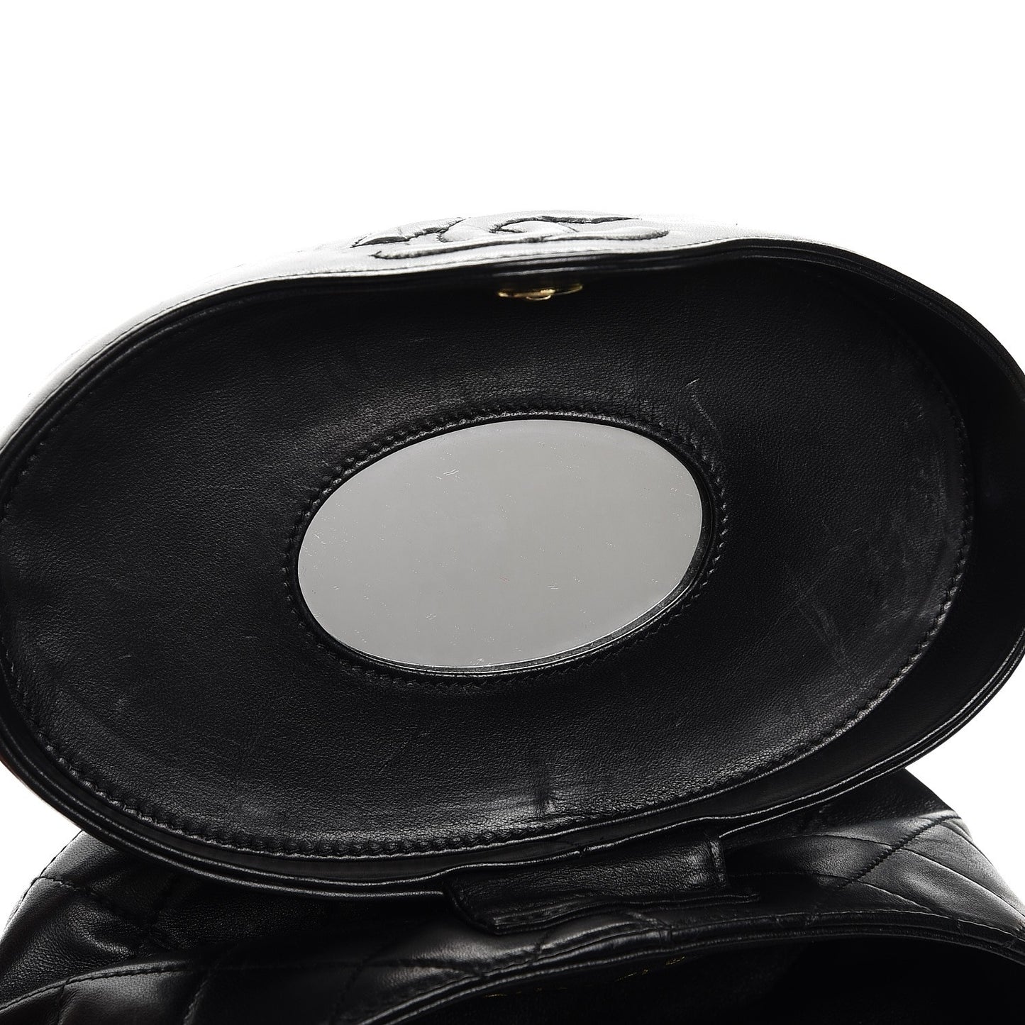 Lambskin Quilted Tassel Shoulder Bag Black