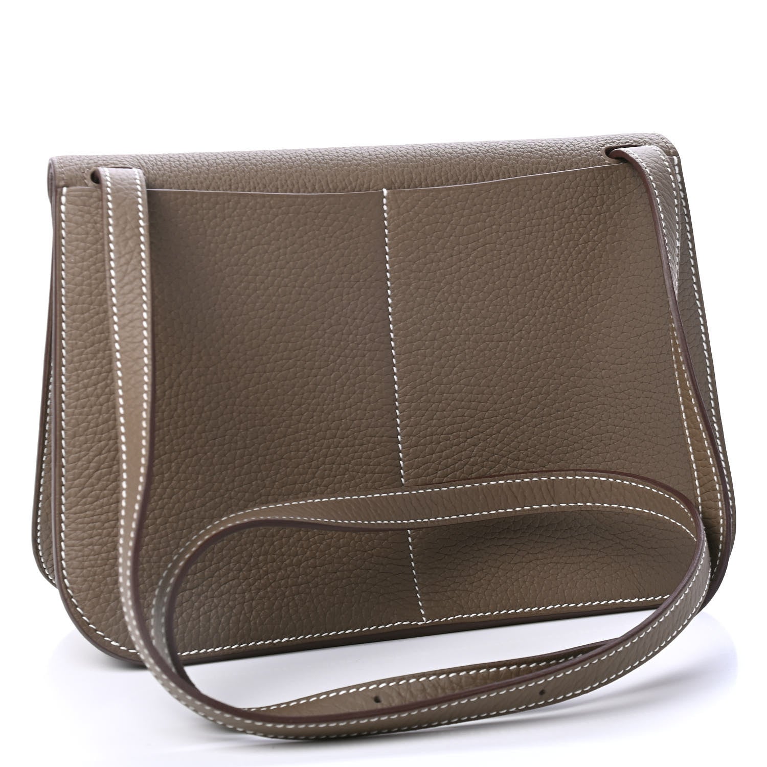 Hermes Taurillon Clemence Halzan 25 Etoupe 2 of 4