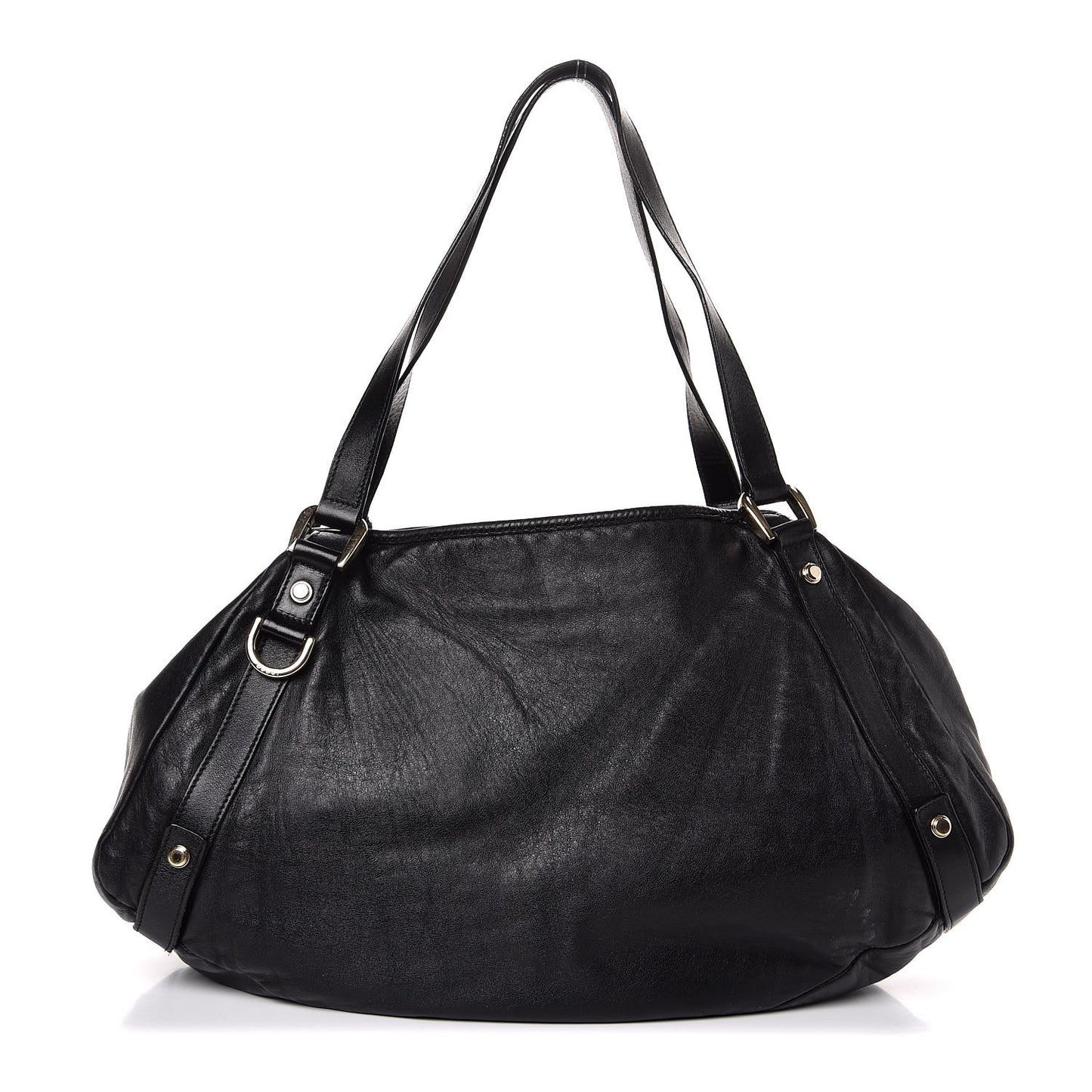 Calfskin Medium Abbey Shoulder Bag Black