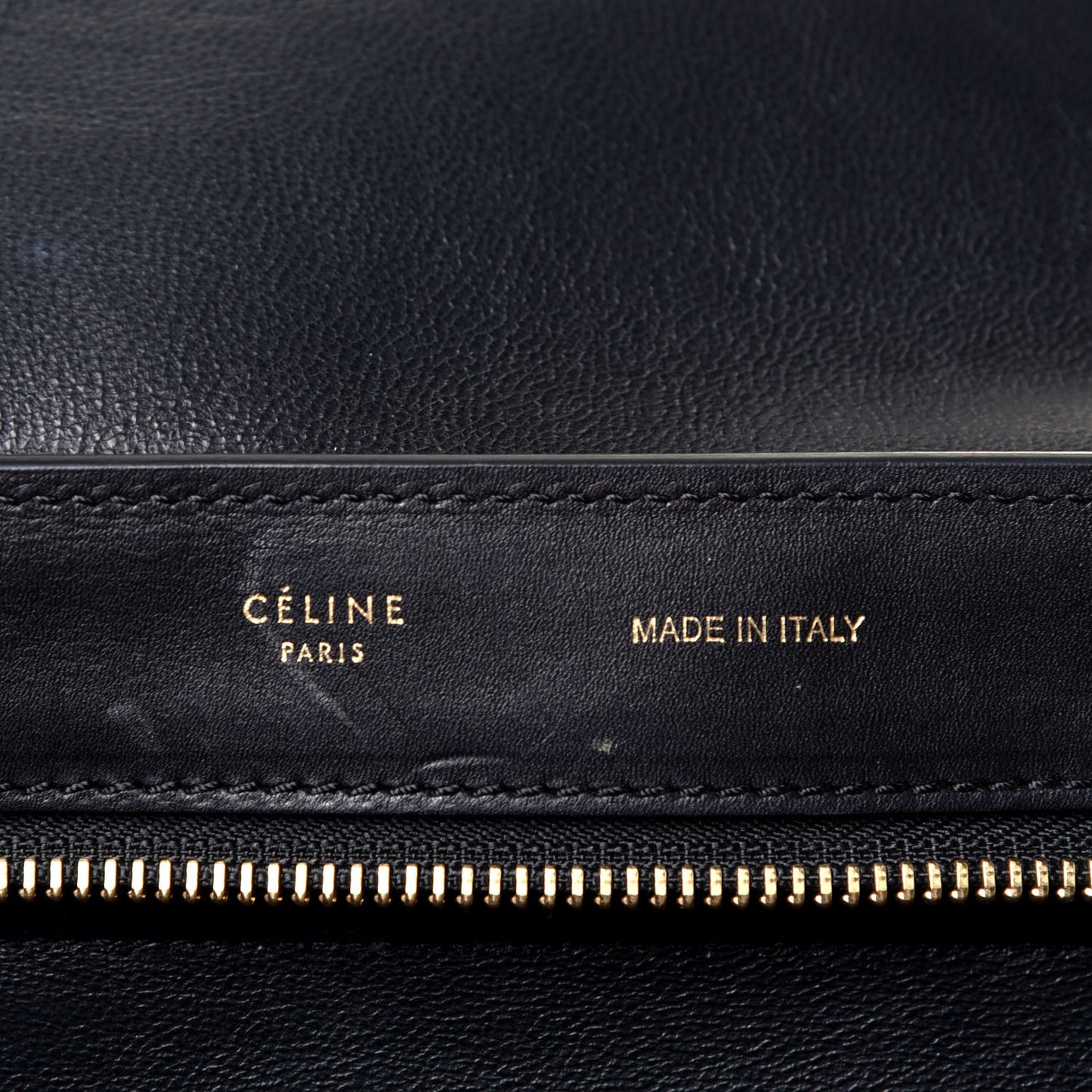 Crocodile Embossed Calfskin Suede Medium Trapeze Black