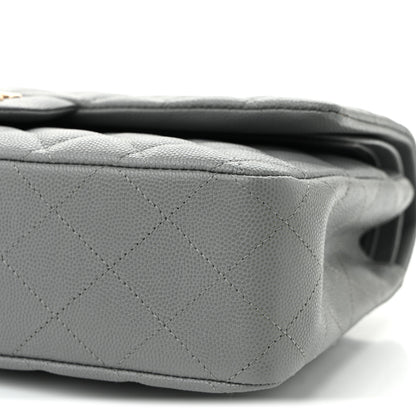 Chanel Caviar Quilted Medium Double Flap Grey 10 of 10