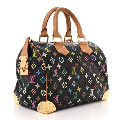 Louis Vuitton Monogram Multicolor Speedy 30 Black 3 of 13
