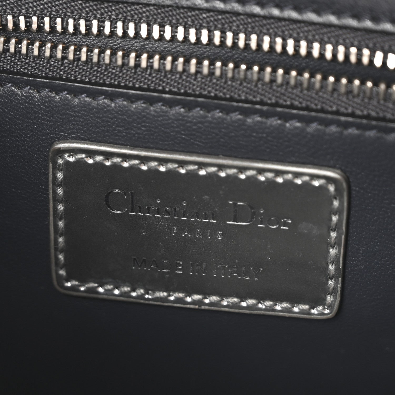 Christian Dior Metallic Patent Micro-Cannage 30 Montaigne Flap Bag Silver 6 of 9