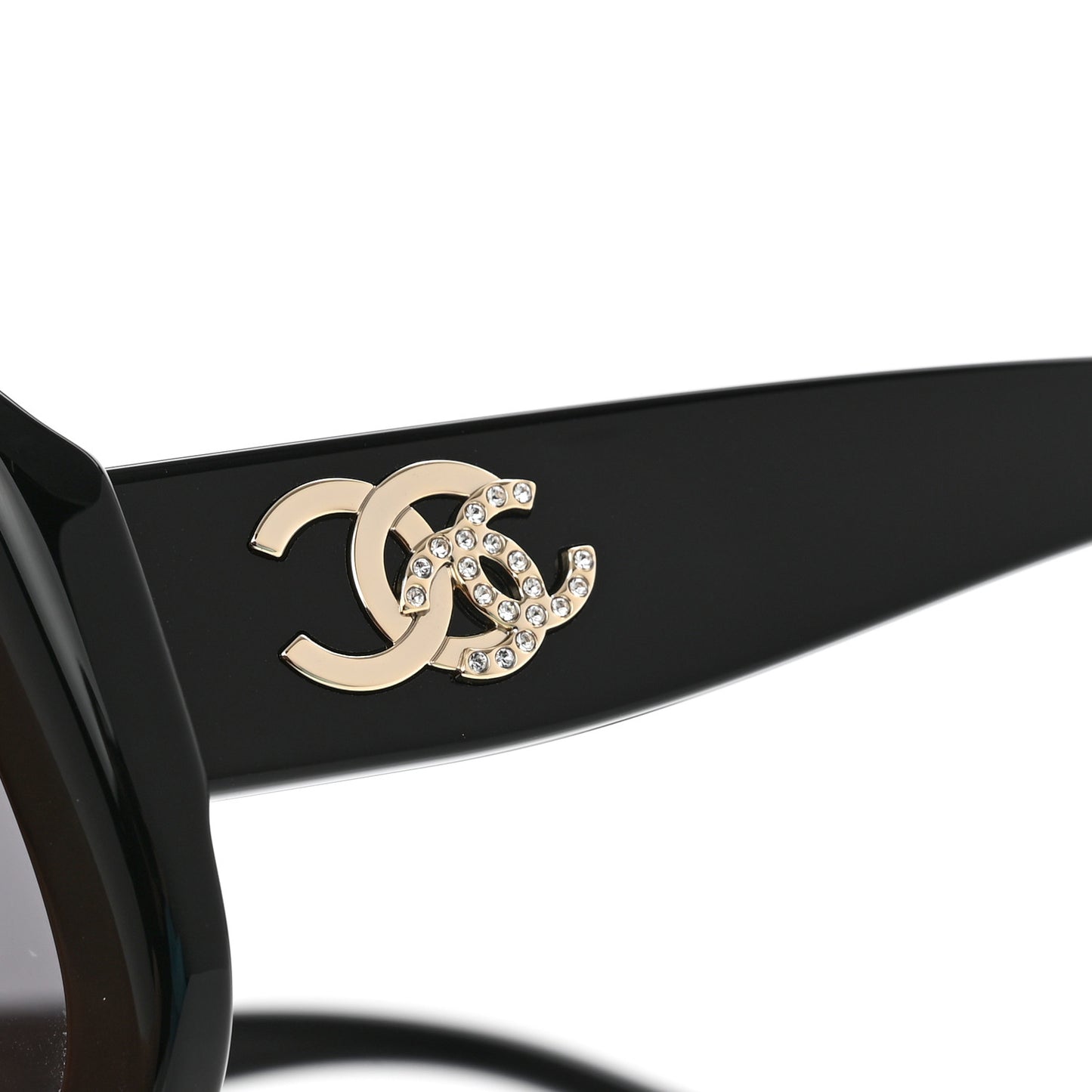 Acetate Oval CC Sunglasses 5468-B Black