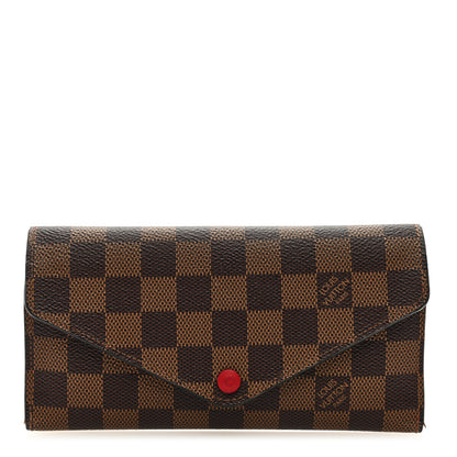 Louis Vuitton Damier Ebene Josephine Wallet Red 3 of 7