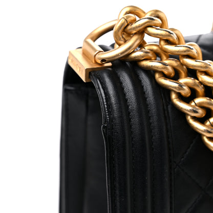 Chanel Lambskin Quilted Medium Boy Flap Black 17 of 17