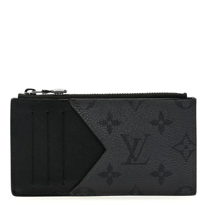Louis Vuitton Reverse Monogram Eclipse Taiga Coin Card Holder 1 of 6