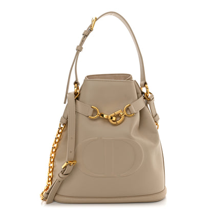 Christian Dior Calfskin CD Embossed Medium C'est Dior Bag Powder Beige 1 of 10