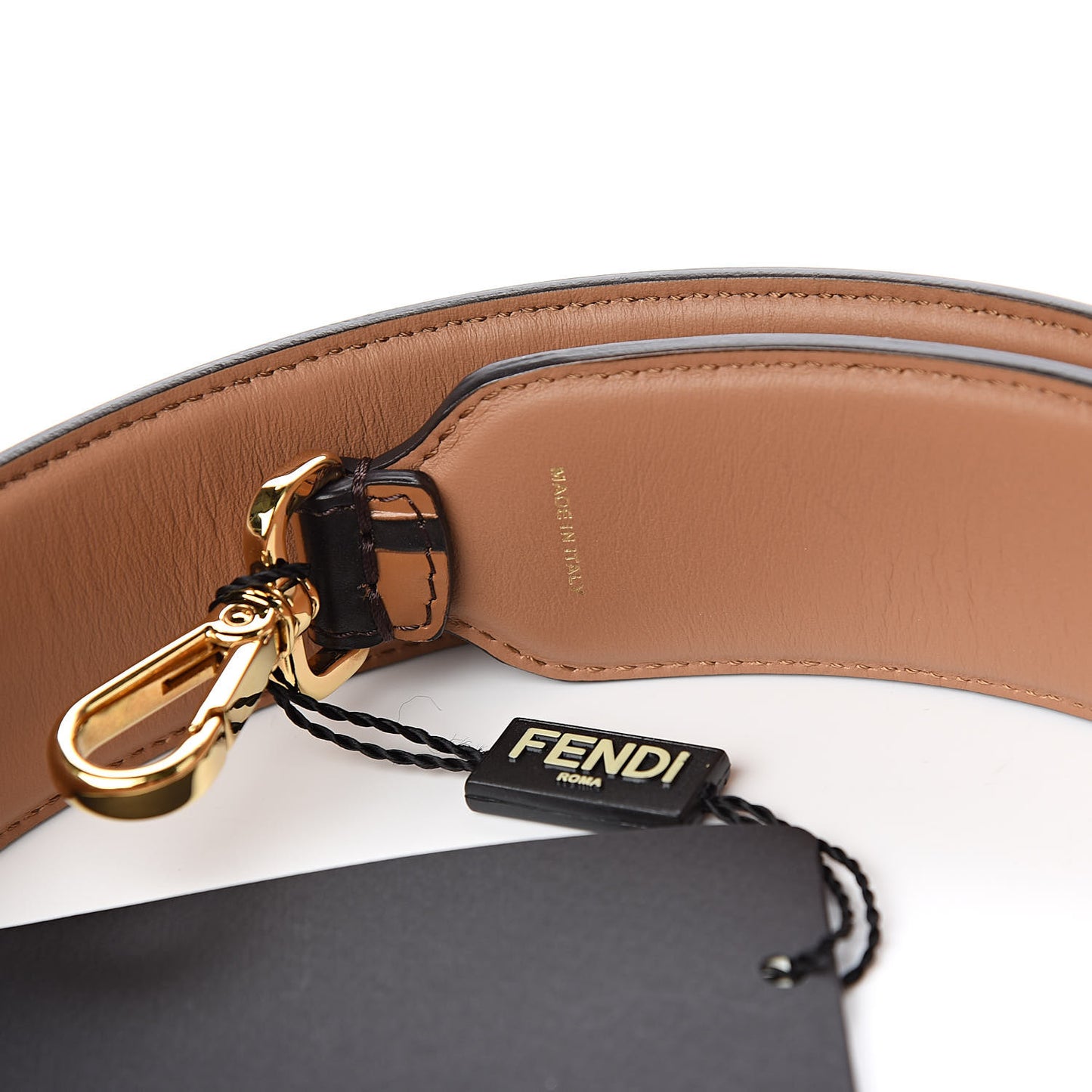 Calfskin FF 1974 Embossed Strap You Tobacco Black