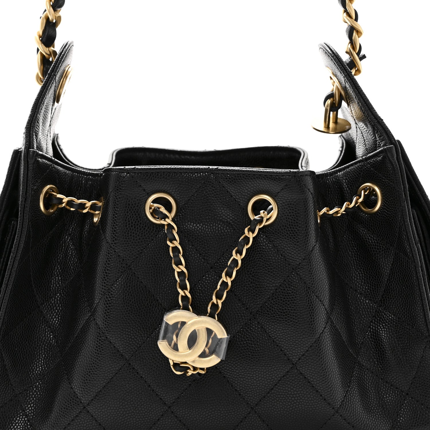 Chanel Caviar Quilted Mini Chanel 25 Handbag Black 7 of 10