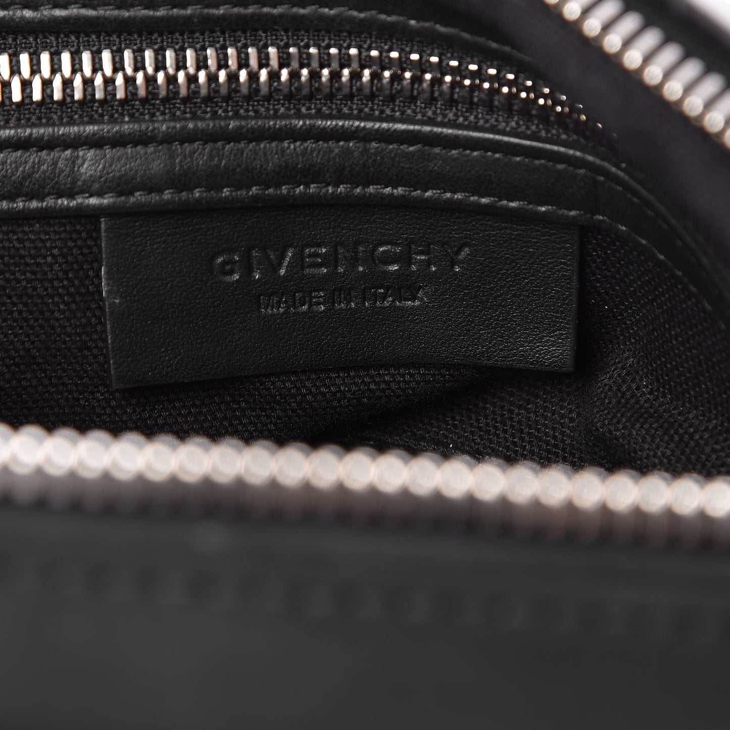 Calfskin Logo Embossed Medium Pandora Black