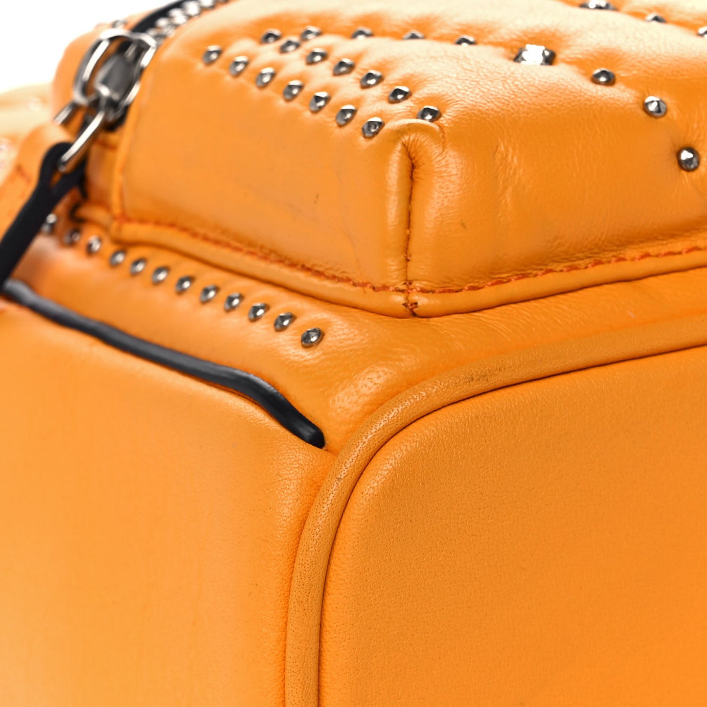 Lambskin Diamond Disco Mini Stark Backpack Yellow