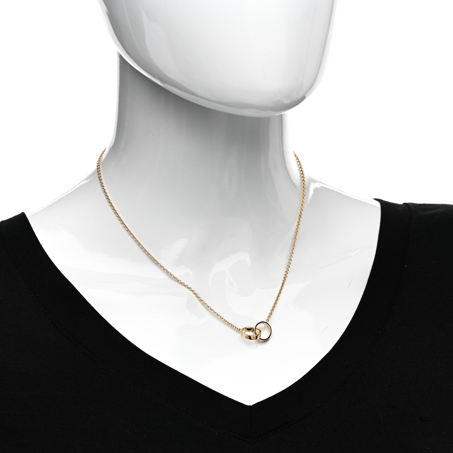 18K Yellow Gold Interlocking LOVE Necklace
