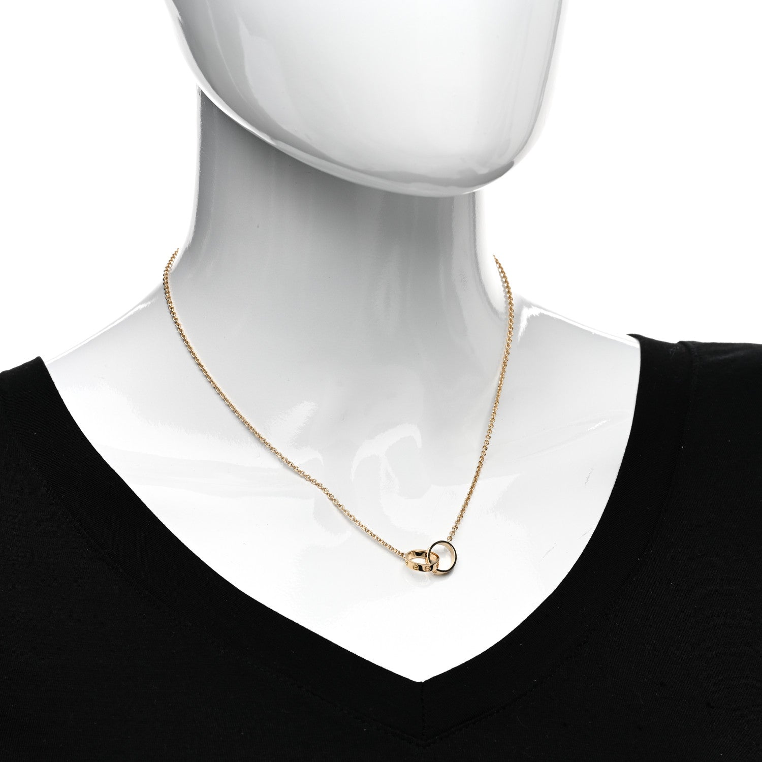 Cartier 18K Yellow Gold Interlocking LOVE Necklace 2 of 5