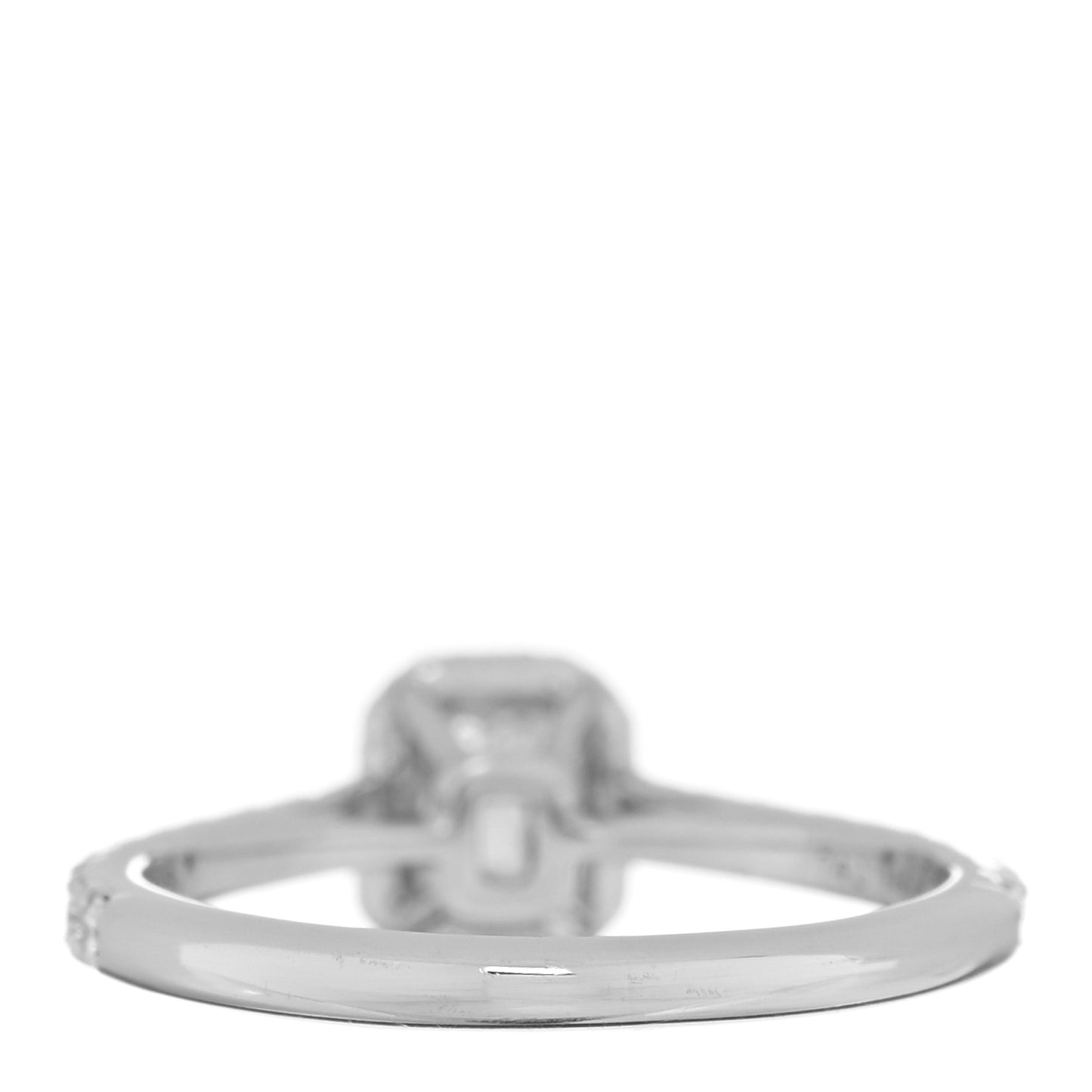 Platinum Diamond .21ct Soleste Emerald Cut Engagement Ring 47 4