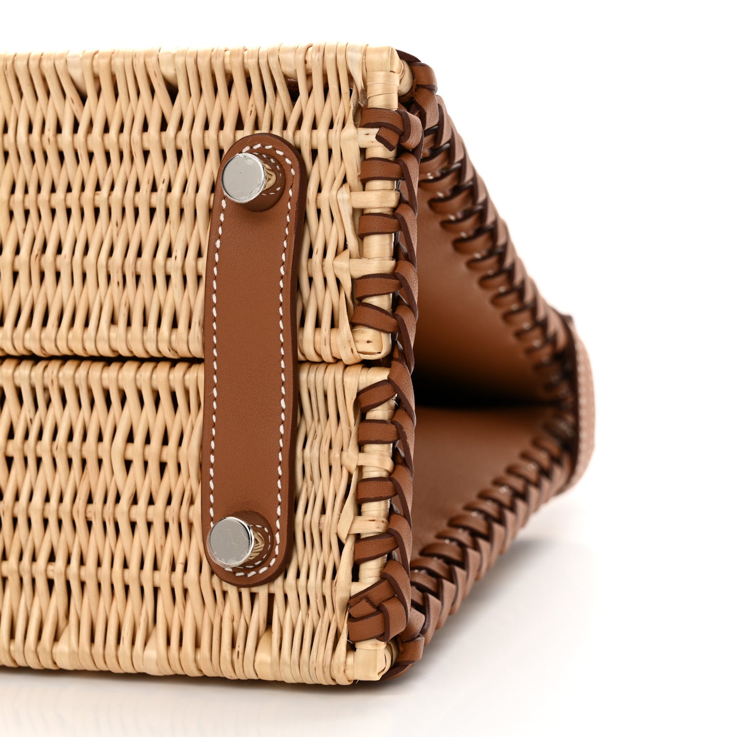 Wicker Swift Stripes Picnic Birkin 25 Naturel Gold
