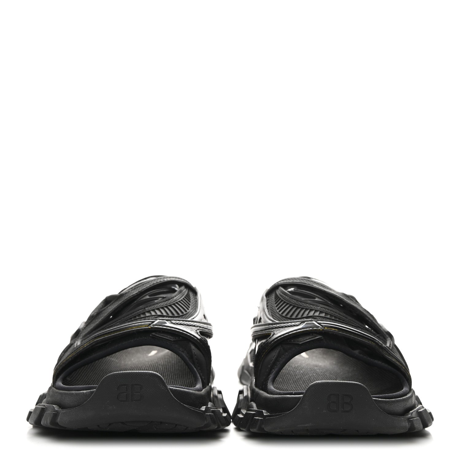 Balenciaga Rubber Track Slide Sandals 41 Black 3 of 9