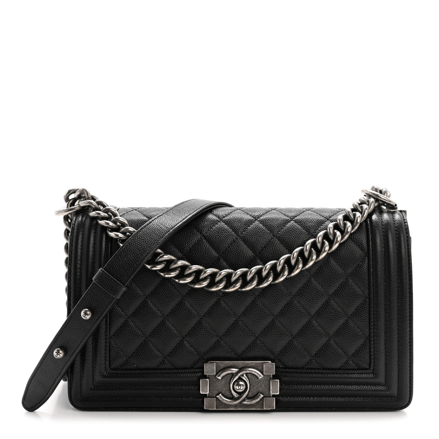 Chanel Caviar Quilted Medium Boy Flap Black 1 of 13