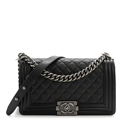 Chanel Caviar Quilted Medium Boy Flap Black 1 of 13