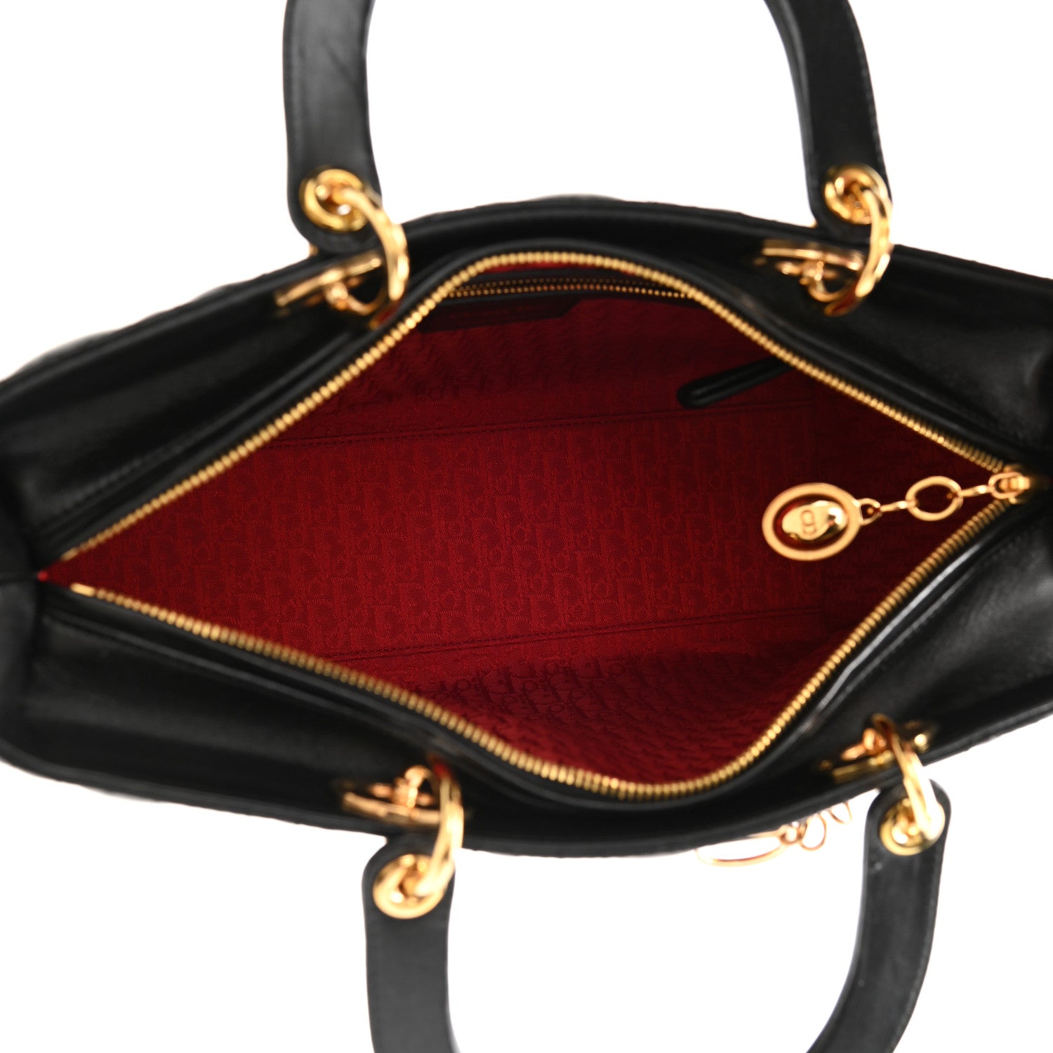 Christian Dior Lambskin Cannage Large Lady Dior Black 5 of 10