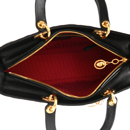 Christian Dior Lambskin Cannage Large Lady Dior Black 5 of 10
