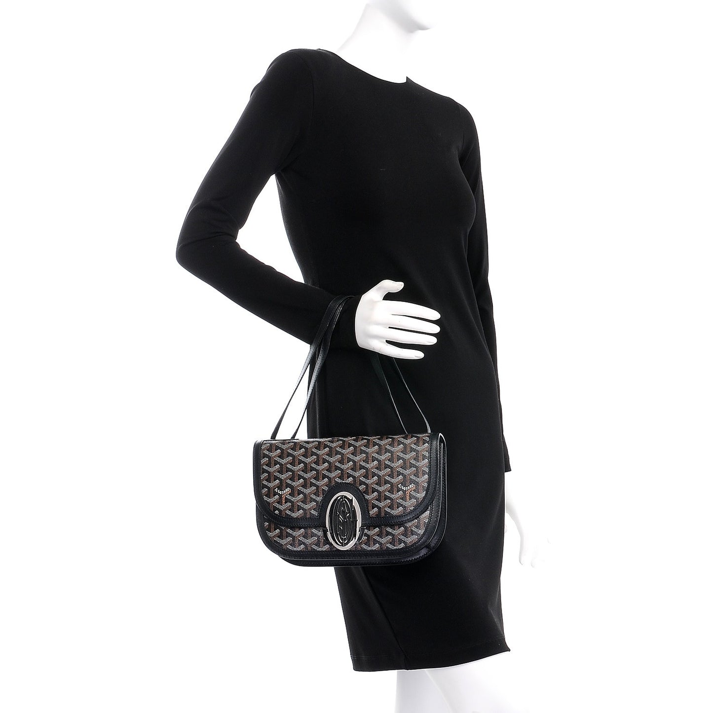 Goyardine 233 PM Shoulder Bag Black