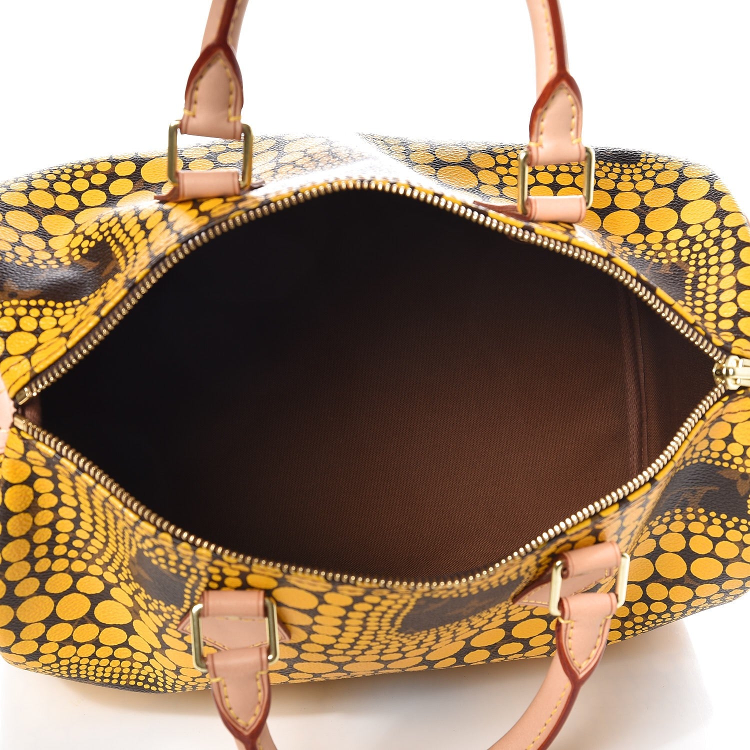 Louis Vuitton Monogram Kusama Town Speedy 30 Yellow 5 of 12