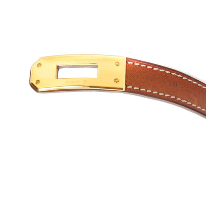 Hermes Natural Barenia Kelly Double Tour Bracelet Medium 4 of 8