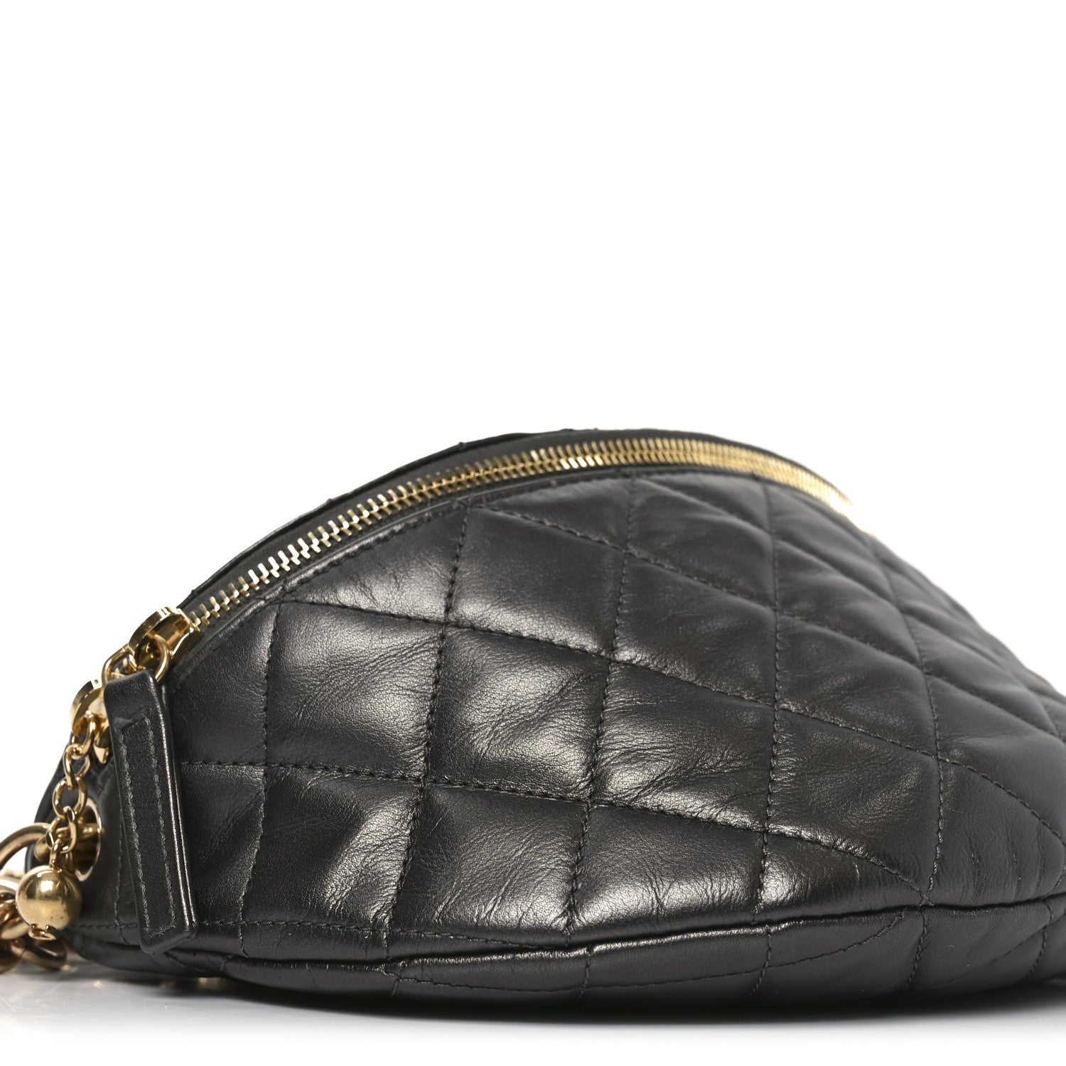 Chanel Metallic Calfskin Pearl Quilted CC Belt Bag Ruthenium 9 of 11