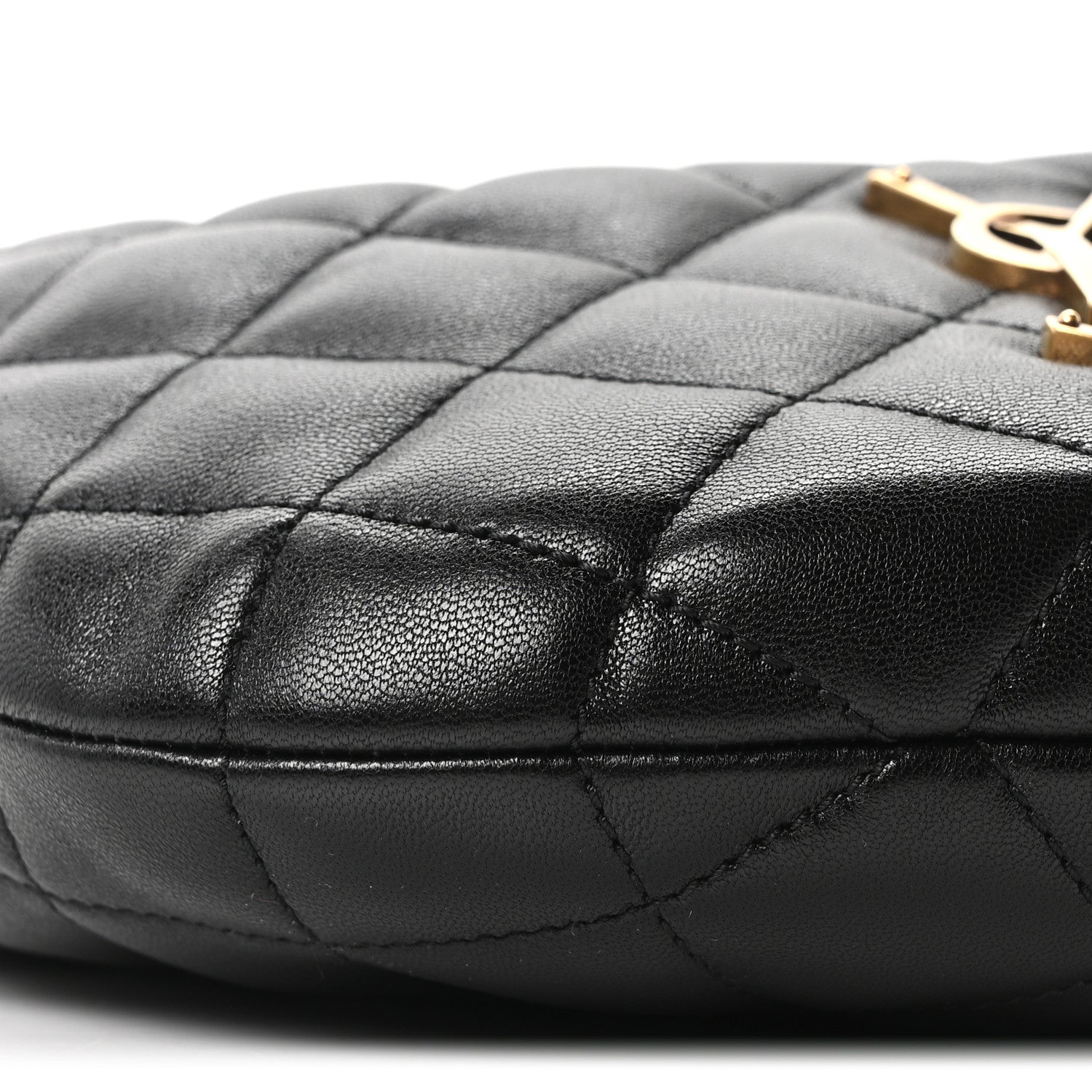 Saint Laurent Lambskin Quilted Icarino Bag Black 8 of 10