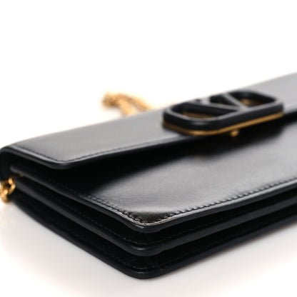 Valentino Garavani Calfskin VSling Wallet On Chain Black 7 of 8