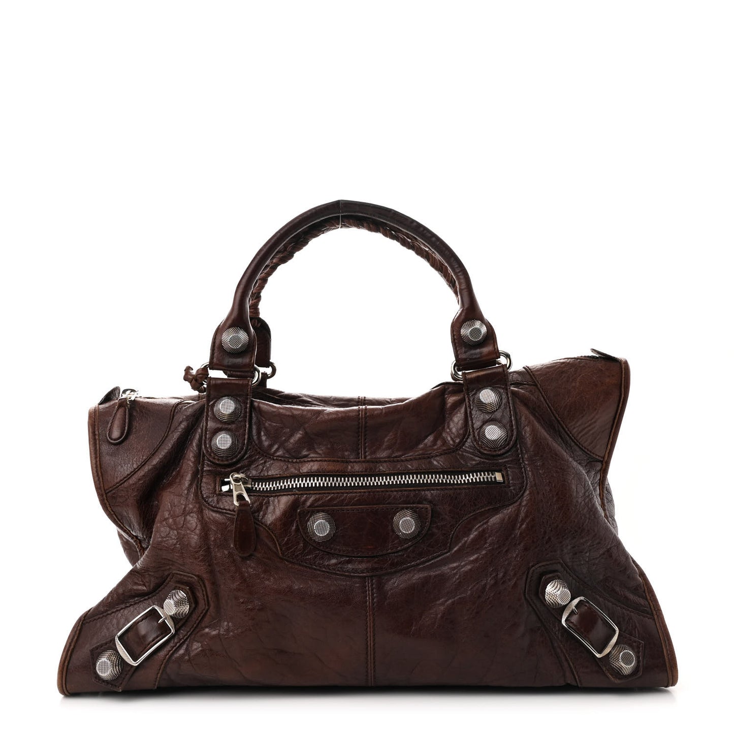 Agneau Giant 21 Silver Hardware Work Charbon