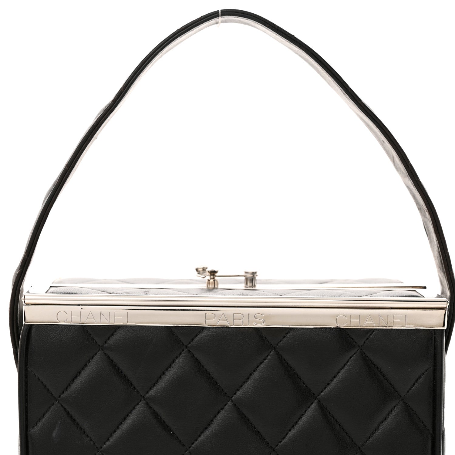 Chanel Lambskin Quilted Box Bag Black 5 of 12