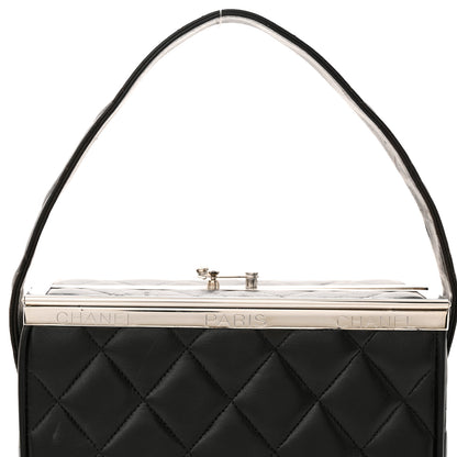 Chanel Lambskin Quilted Box Bag Black 5 of 12