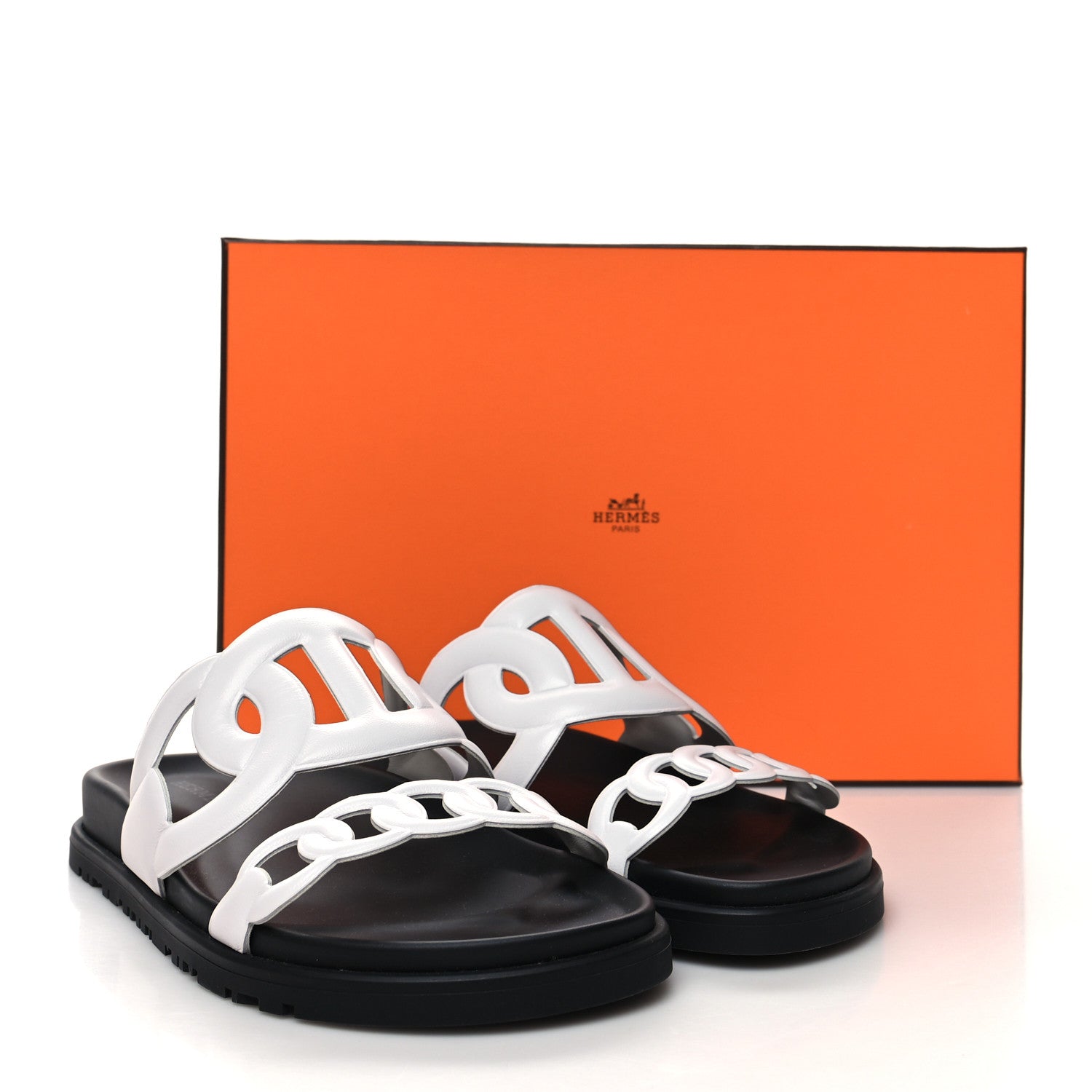 Hermes Nappa Womens Extra Sandals 36 White 9 of 9