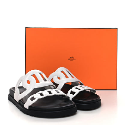 Hermes Nappa Womens Extra Sandals 36 White 9 of 9