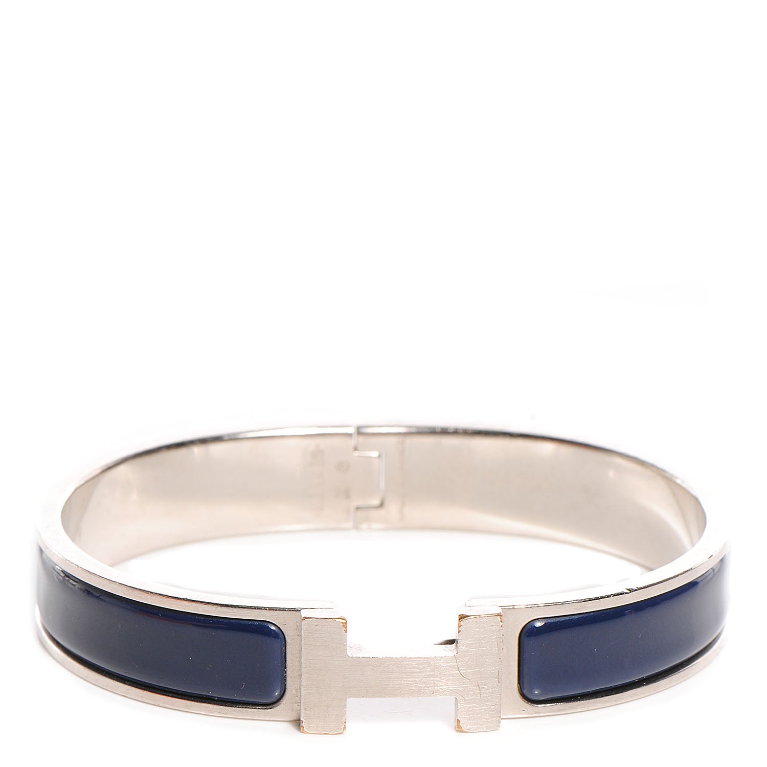 Hermes Enamel Narrow Clic Clac HH Bracelet GM Ardoise 1 of 5