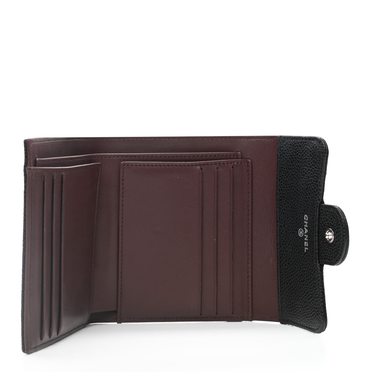 Chanel Caviar Quilted Compact Flap Wallet Black 5 of 9