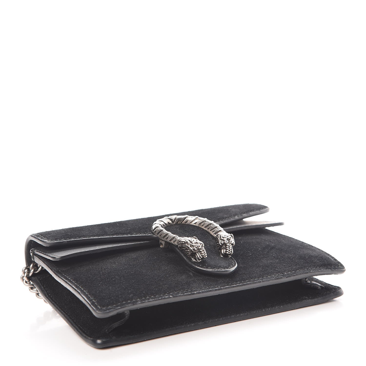 Gucci Suede Super Mini Dionysus Shoulder Bag Black 4 of 7