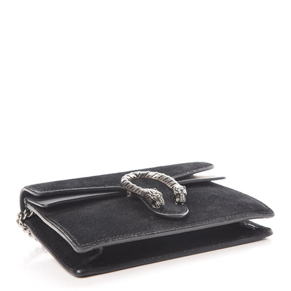 Gucci Suede Super Mini Dionysus Shoulder Bag Black 4 of 7