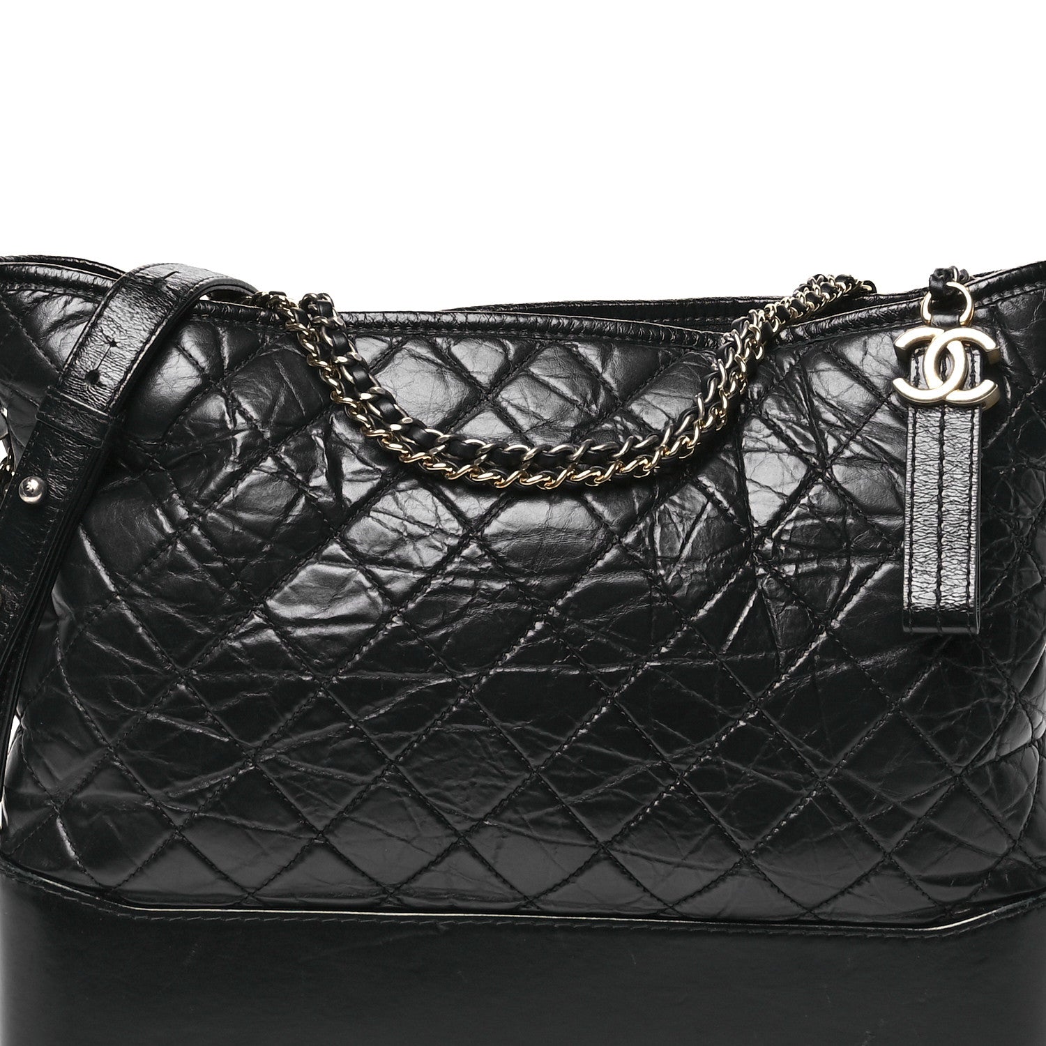 Chanel Aged Calfskin Quilted Large Gabrielle Hobo  Black 8 of 15