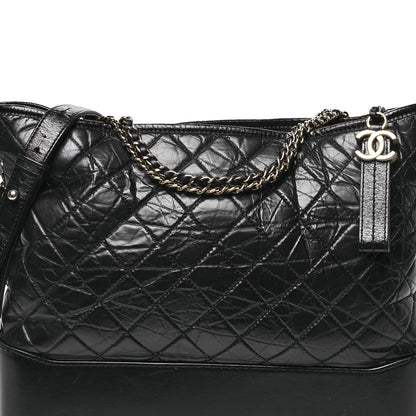 Chanel Aged Calfskin Quilted Large Gabrielle Hobo  Black 8 of 15