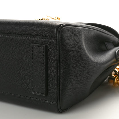 Versace Grained Calfskin La Medusa Top Handle Bag Black 8 of 9