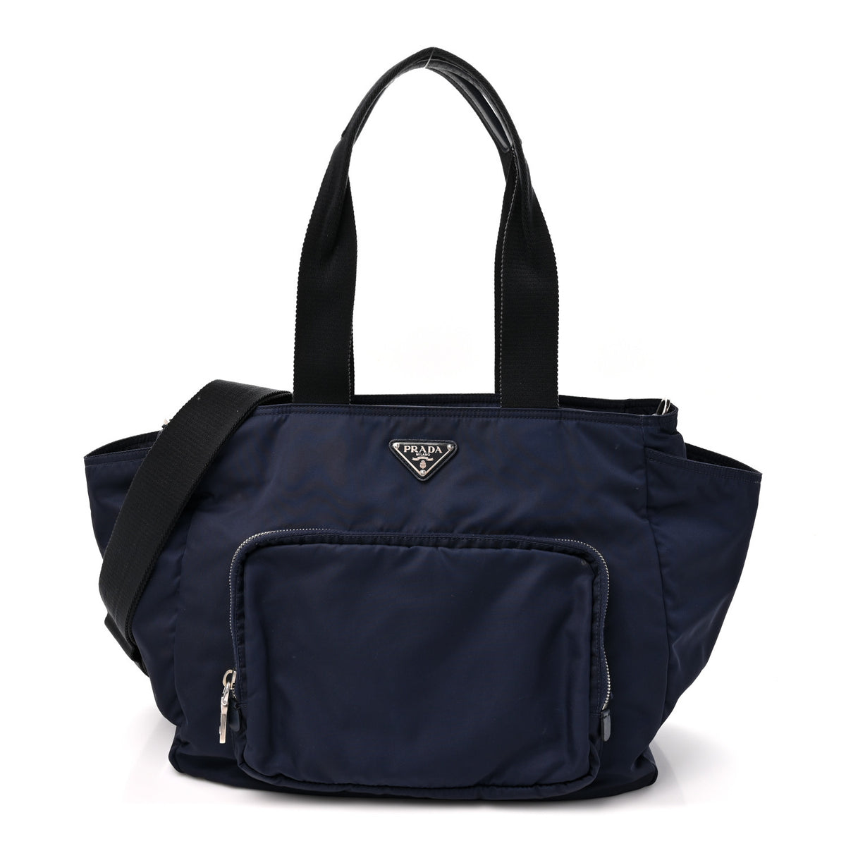 Tessuto Nylon Vela Diaper Bag Blue