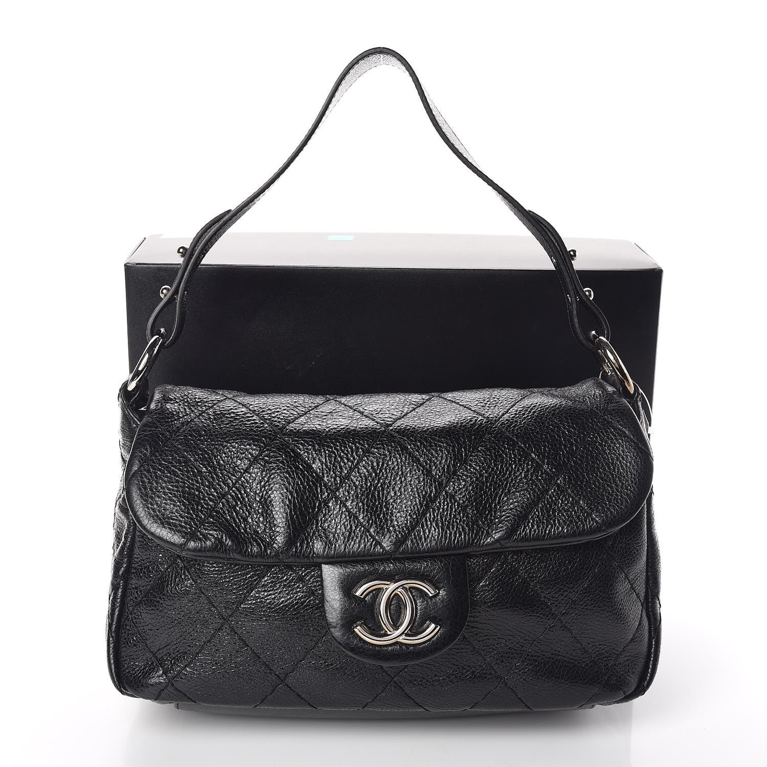 Chanel Glazed Calfskin Stitched On The Road Flap Black 11 of 12