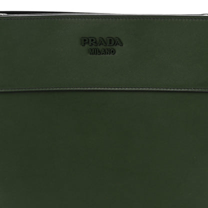 Prada City Calfskin Margit Bag Green Black 9 of 11