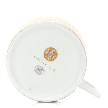 Hermes Porcelain 24 Gold Mosaique Teapot Cup Set Gold 9 of 13