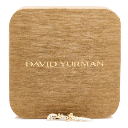 David Yurman Sterling Silver 18K Yellow Gold Diamond Waves Dagger Amulet Pendant 5 of 5