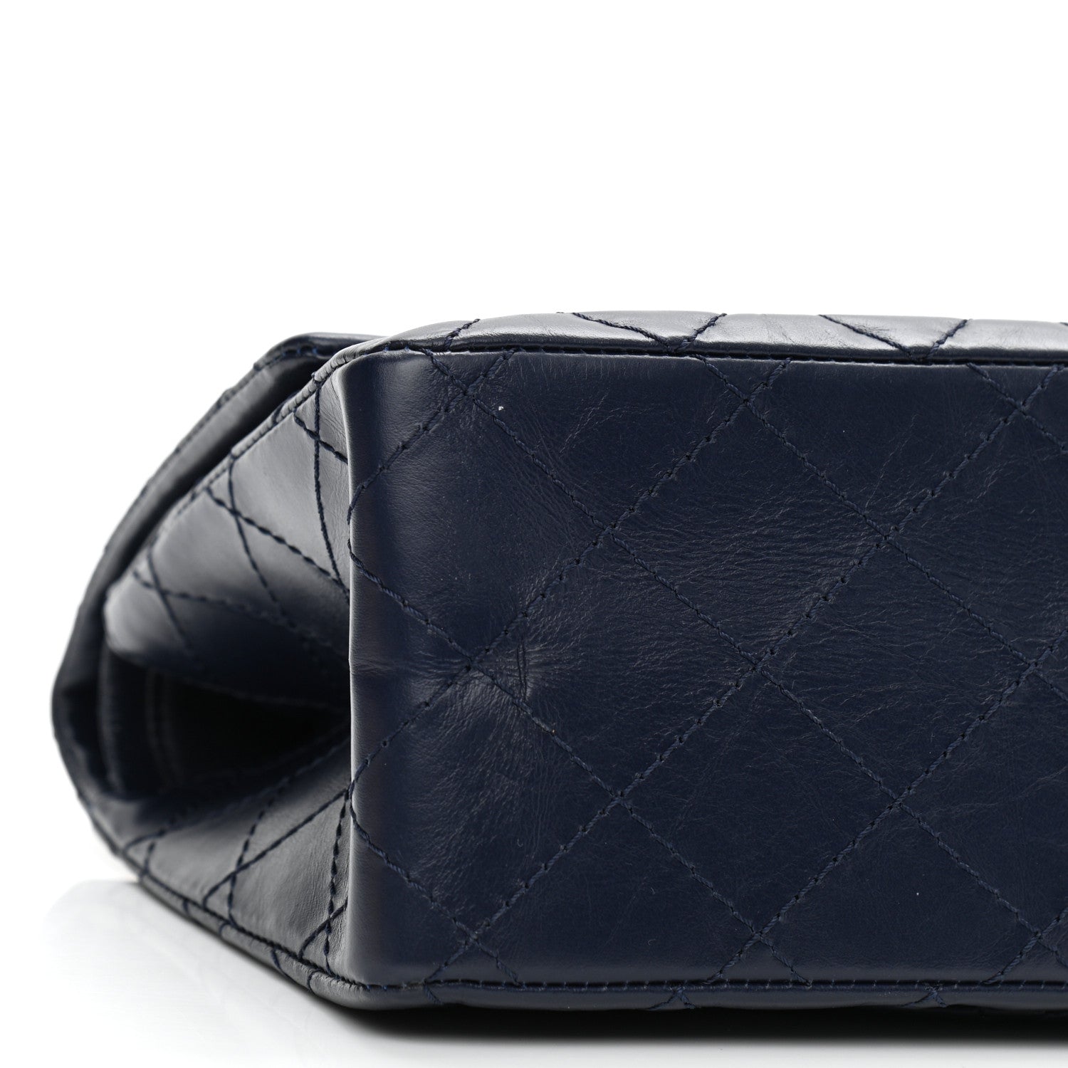 Chanel Aged Calfskin Quilted 2.55 Reissue 226 Flap Navy Blue 9 of 12