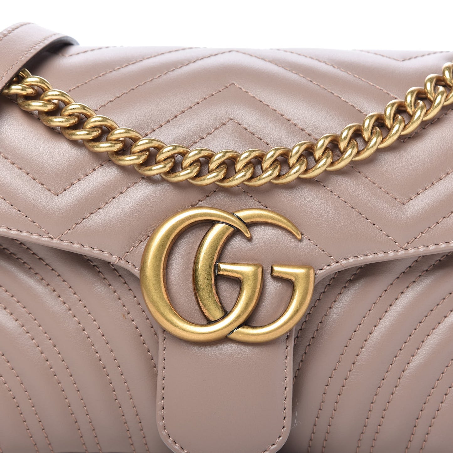Calfskin Matelasse Small GG Marmont Shoulder Bag Porcelain Rose